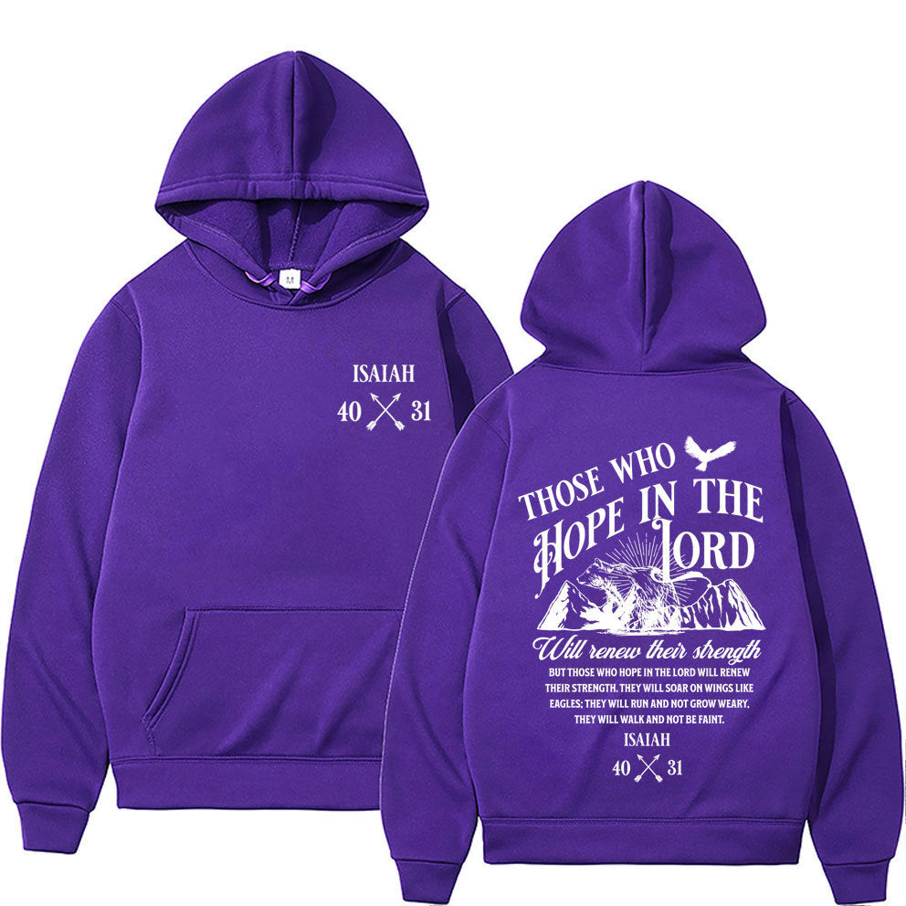 Christian Jesus Letters Print Hoodie