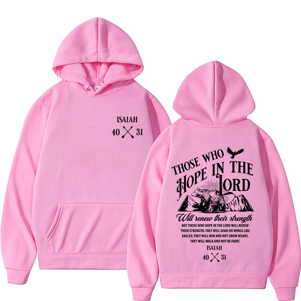 Christian Jesus Letters Print Hoodie