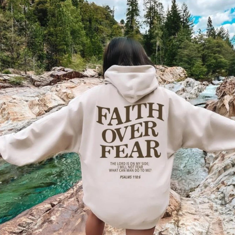 Unisex Faith Over Fear Christian Hoodie