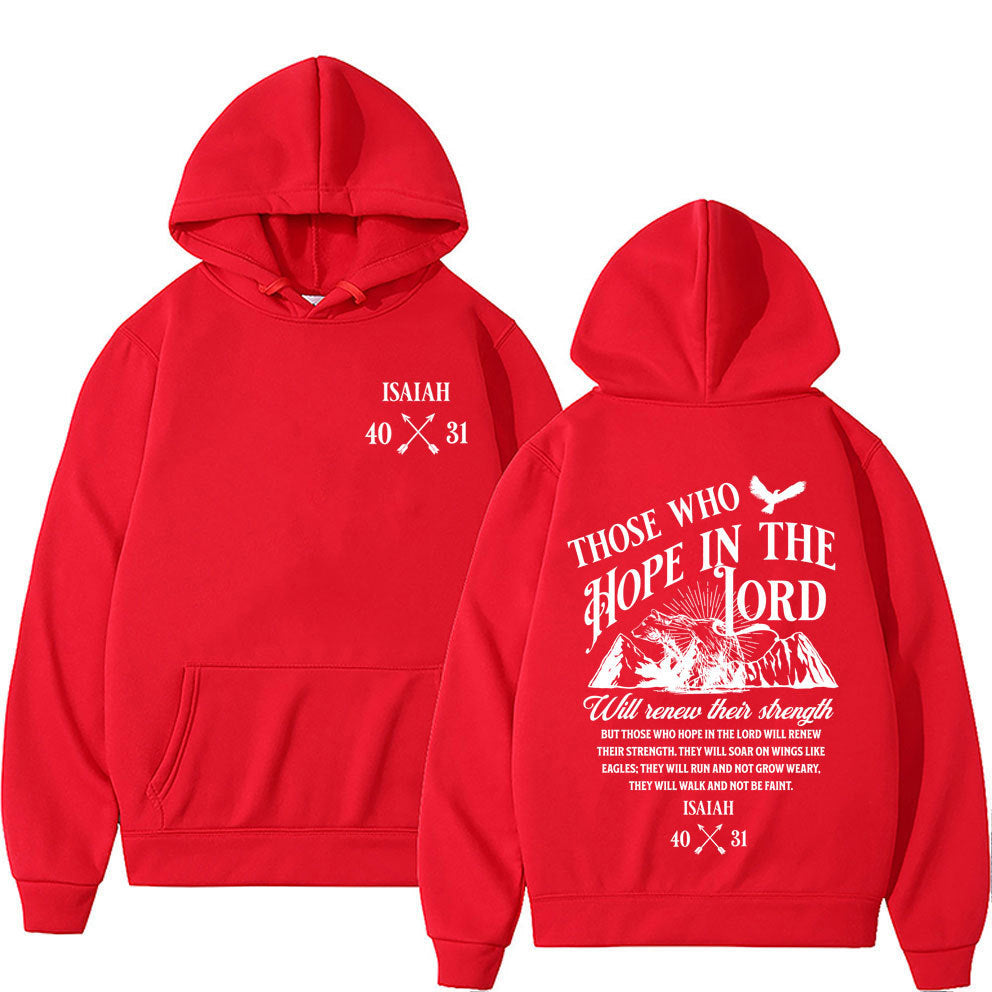 Christian Jesus Letters Print Hoodie