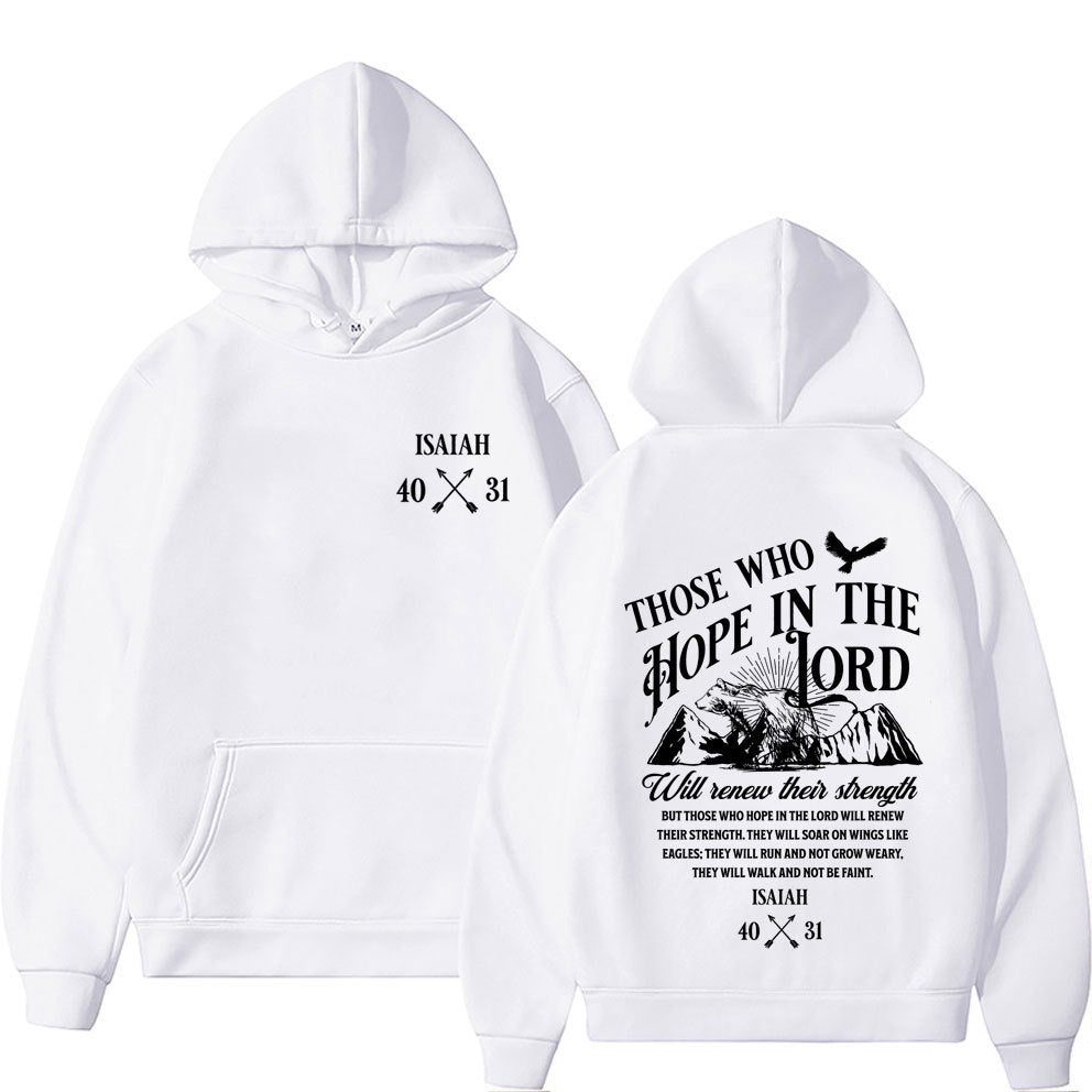 Christian Jesus Letters Print Hoodie