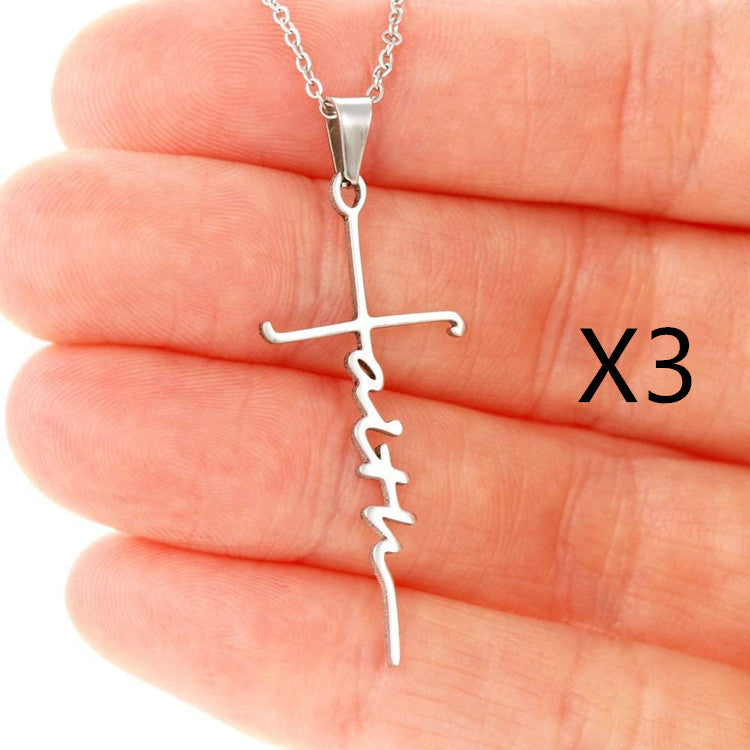Stainless Steel Faith Necklace
