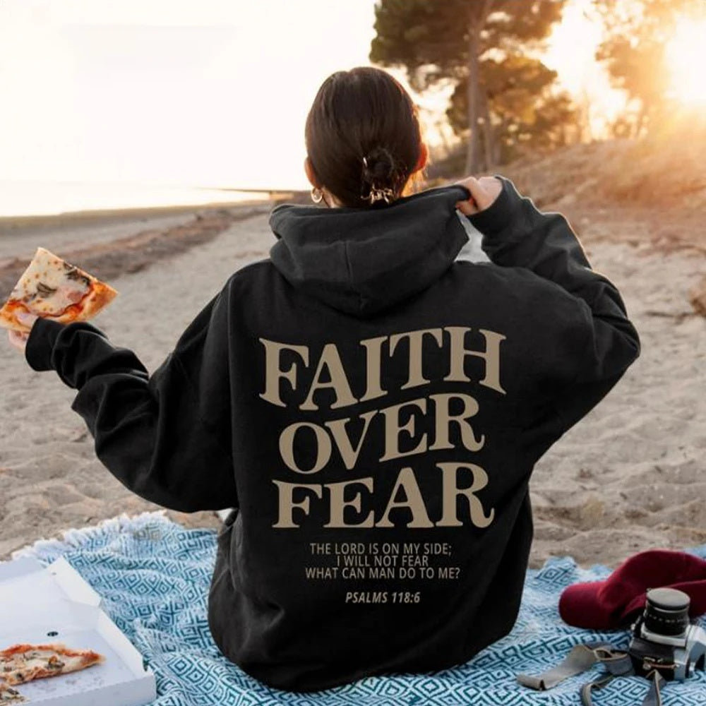 Unisex Faith Over Fear Christian Hoodie
