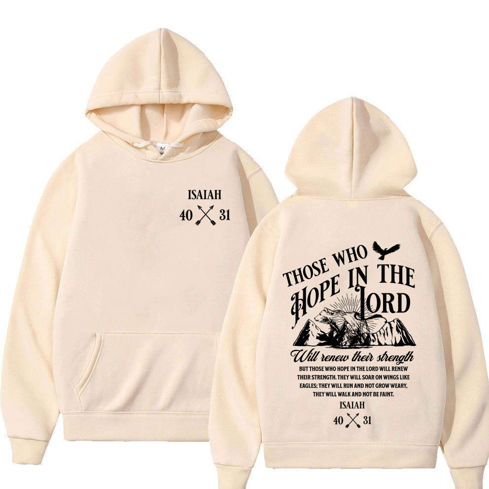 Christian Jesus Letters Print Hoodie