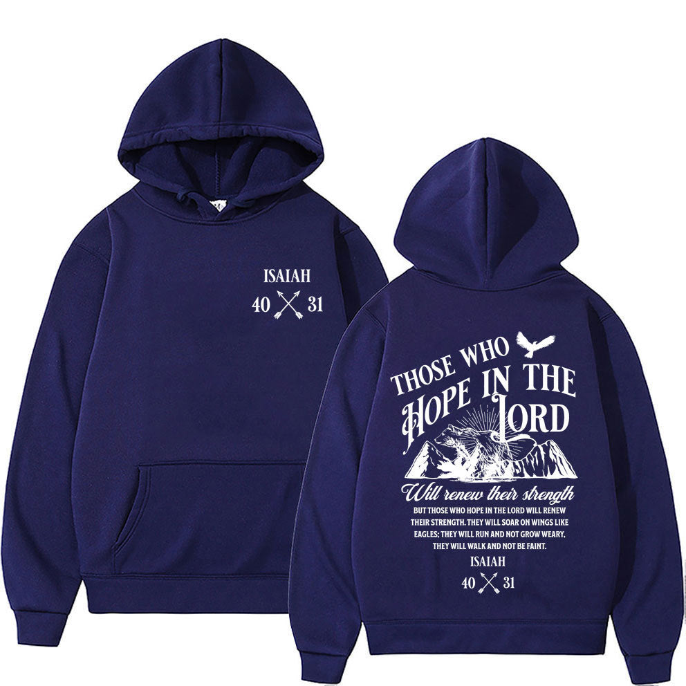 Christian Jesus Letters Print Hoodie