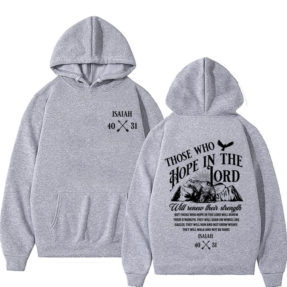 Christian Jesus Letters Print Hoodie