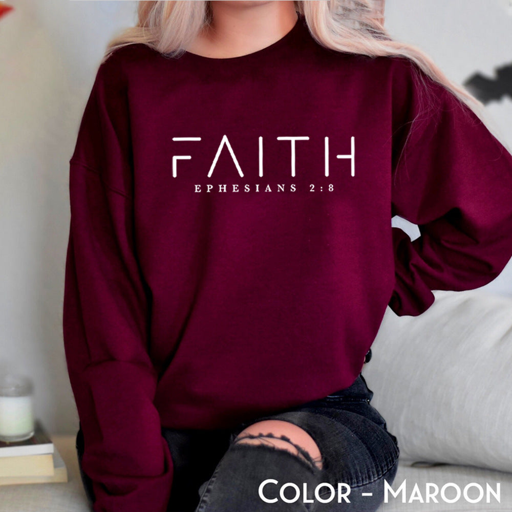 Trendy Faith Bible Verse Sweatshirt