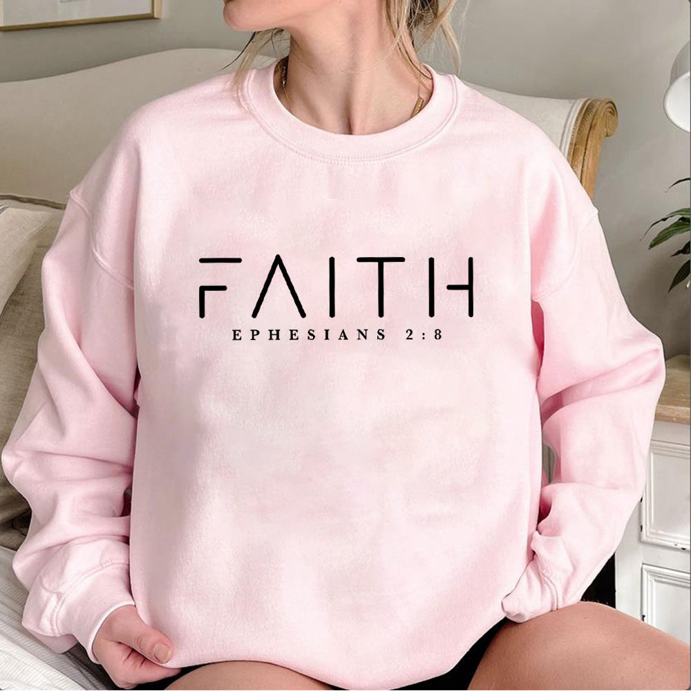 Trendy Faith Bible Verse Sweatshirt