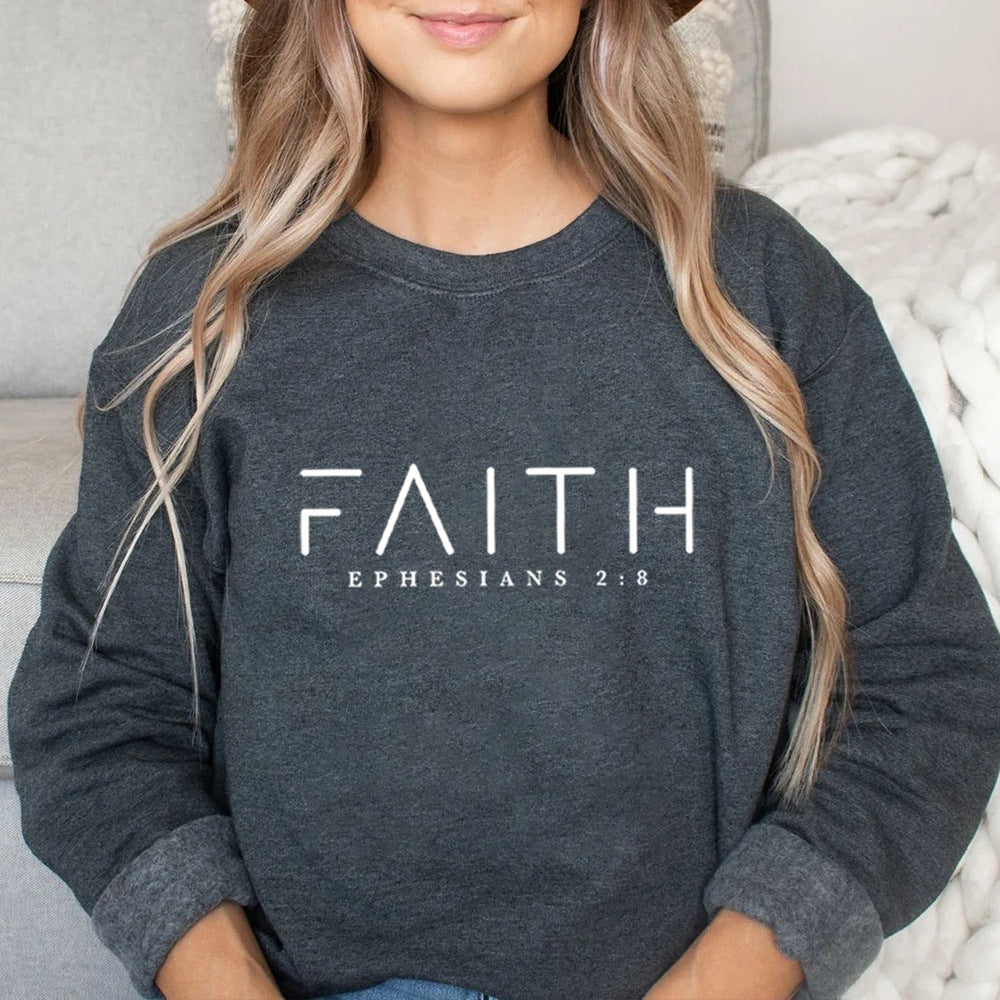 Trendy Faith Bible Verse Sweatshirt