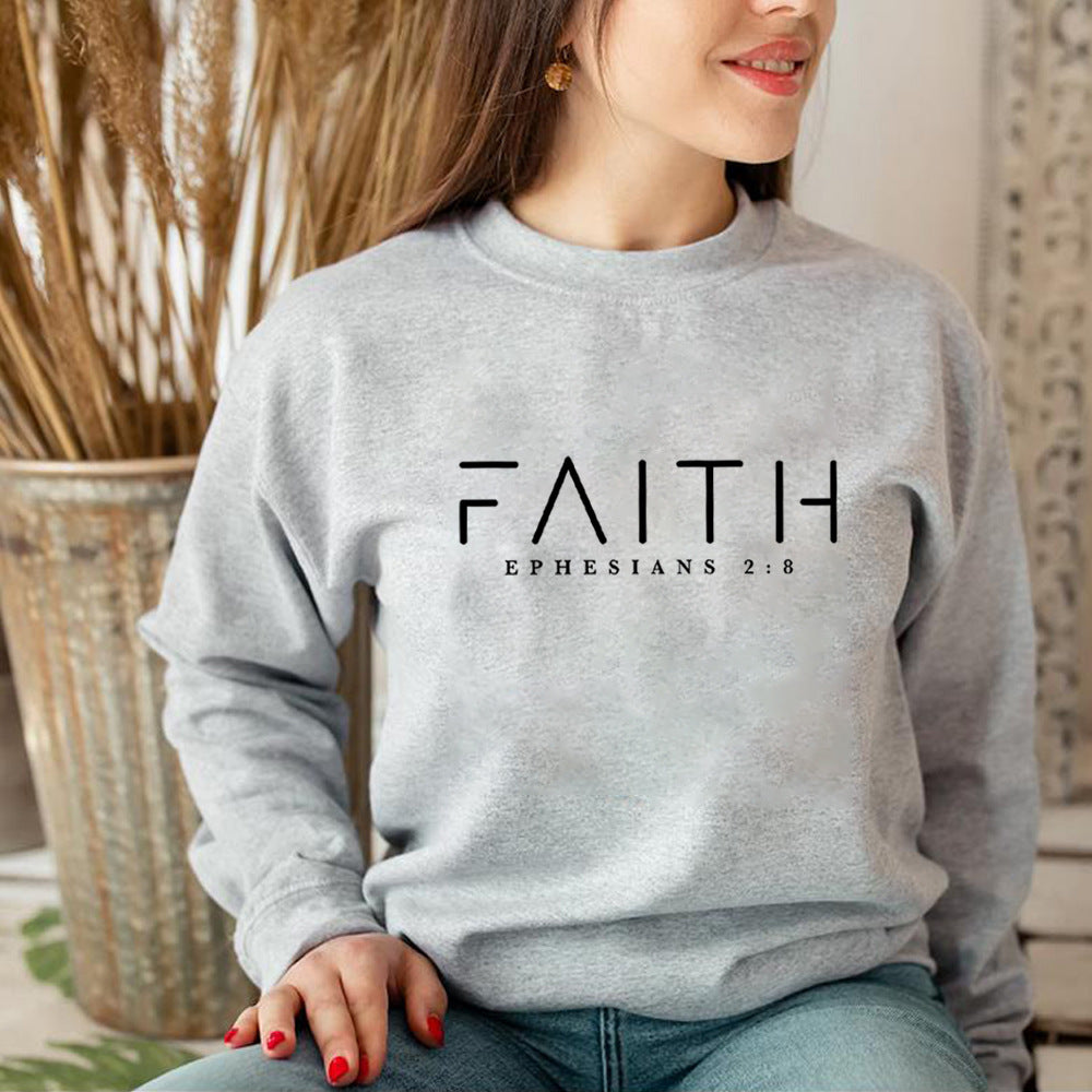Trendy Faith Bible Verse Sweatshirt