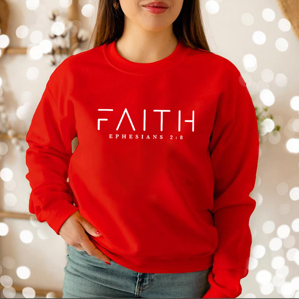 Trendy Faith Bible Verse Sweatshirt