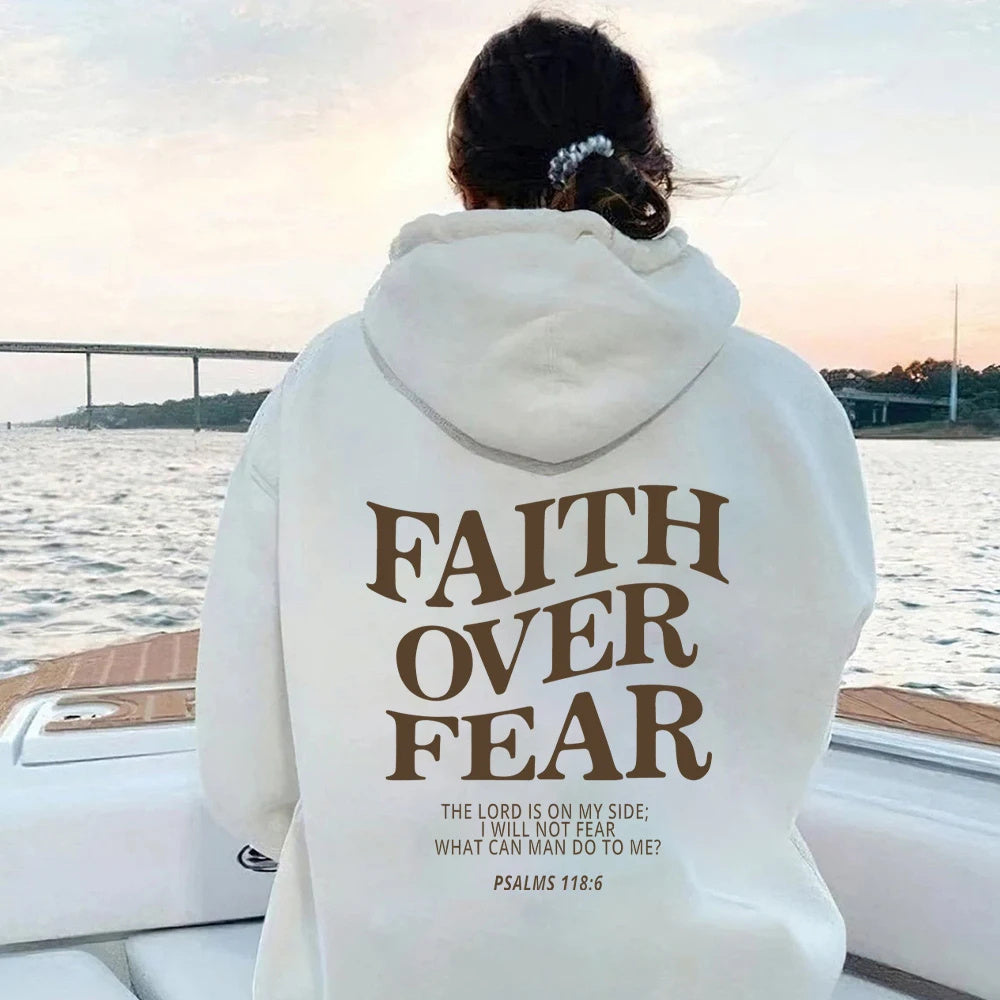 Unisex Faith Over Fear Christian Hoodie