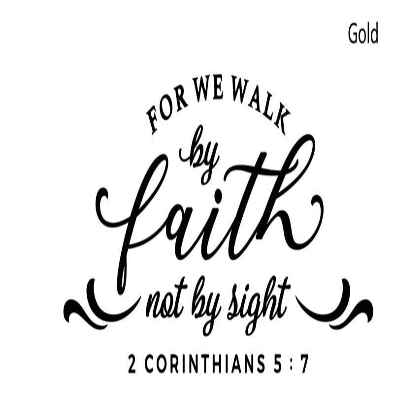 We Walk By Faith Christian Decal