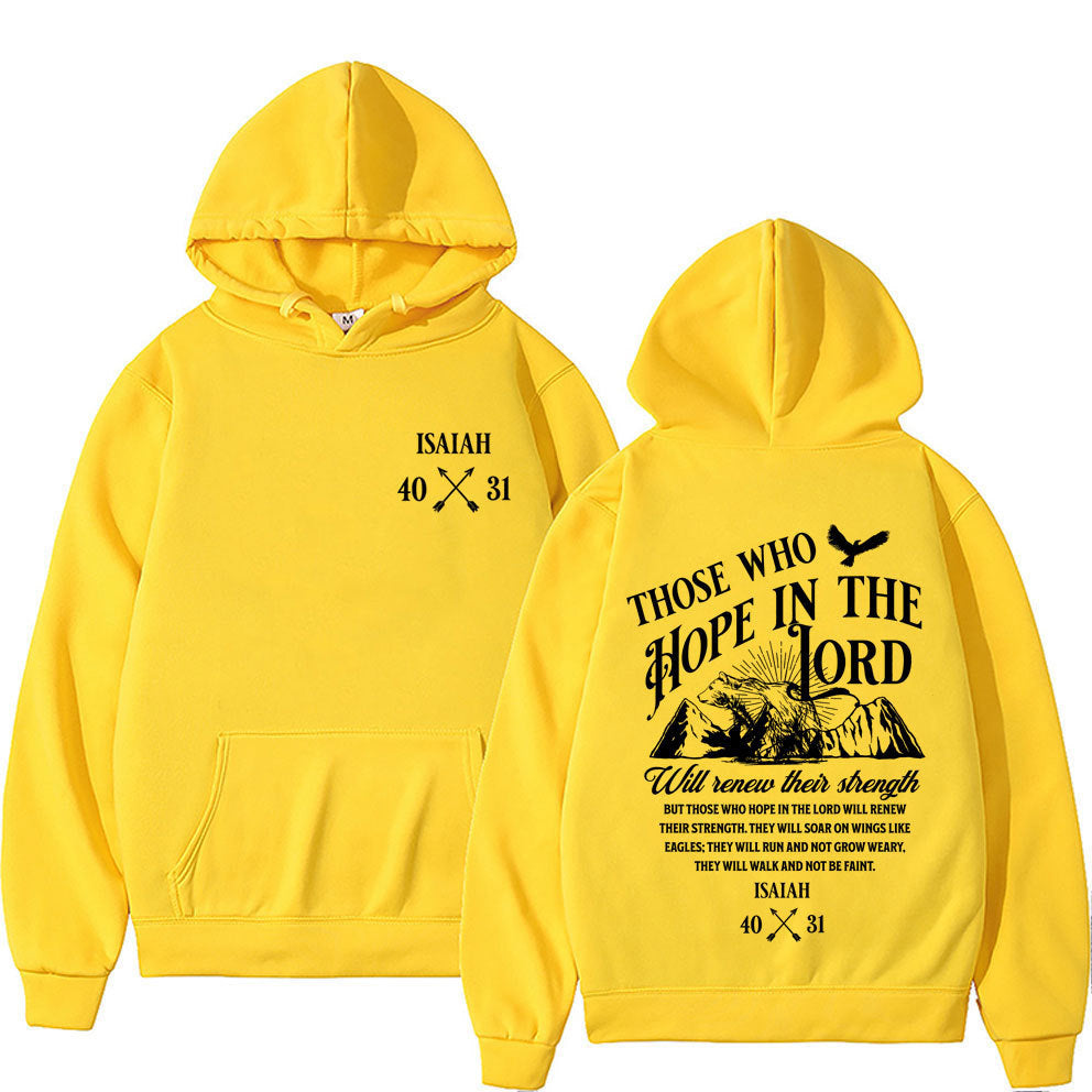 Christian Jesus Letters Print Hoodie
