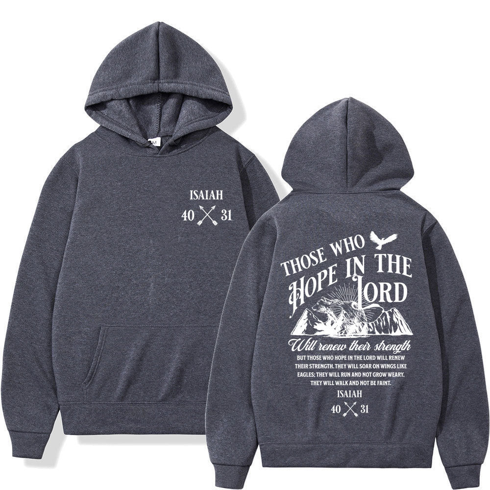 Christian Jesus Letters Print Hoodie