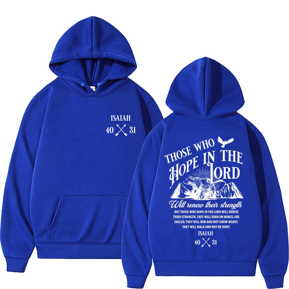Christian Jesus Letters Print Hoodie