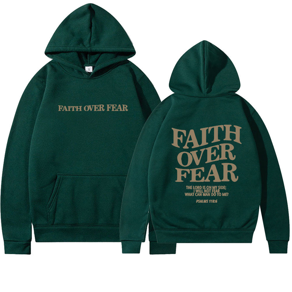 Unisex Faith Over Fear Christian Hoodie