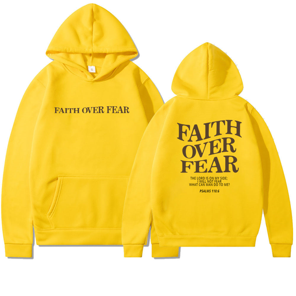 Unisex Faith Over Fear Christian Hoodie