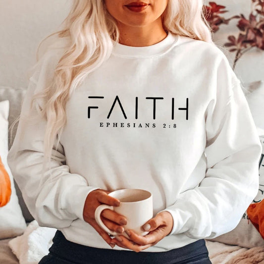 Trendy Faith Bible Verse Sweatshirt