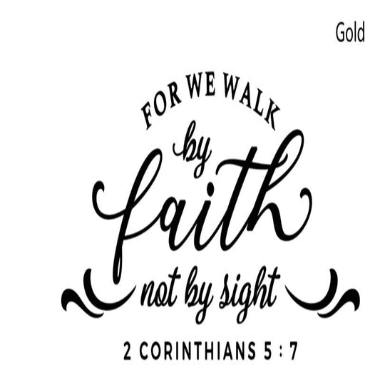 We Walk By Faith Christian Decal