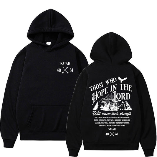 Christian Jesus Letters Print Hoodie