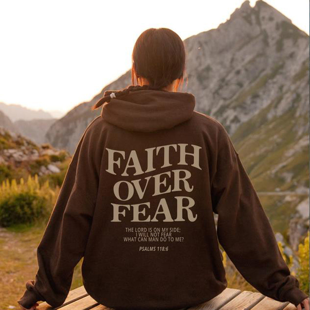 Unisex Faith Over Fear Christian Hoodie