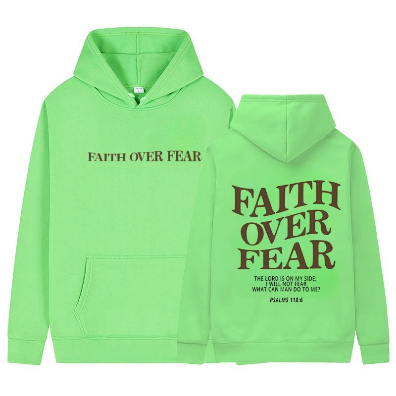 Unisex Faith Over Fear Christian Hoodie